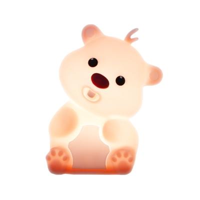 China Creative Festive Decorative Silicone Night Light LED Pat Sleeping Atmosphere Toy Children's Day Christmas Gift Power Switch for sale