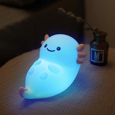 China Modern Home USB Night Light Hexagonal Dinosaur Baby Fish LED With Touch Sensor Colorful Silicone Rechargeable Light for sale