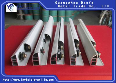 China Invisible Grilles Aluminium Window Track , Anti Rust Aluminium Track Rail for sale