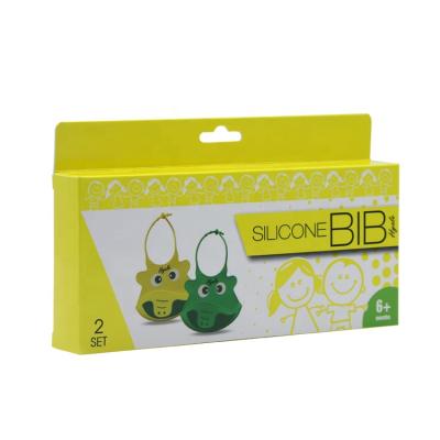 China Recycled Materials China Supplier Custom Baby Products Silicone Bib Packaging Box for sale