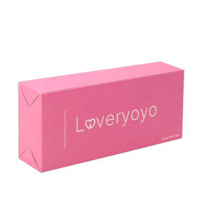 China Biodegradable Custom Size Pink Color Paper Boxes Underwear Clothes Box Packaging for sale