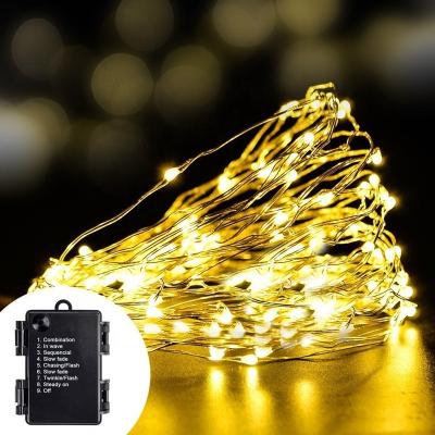 China Copper Wire Factory Price Mini Led Battery Lights On Shade Light Micro Copper Wire Pendant Light for sale