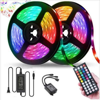 China RGB Led Flexible Strip 12V Waterproof 5M Remote Backlight Rgb Smart Led Strip Lights for sale