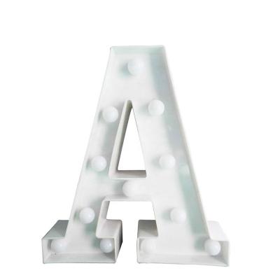 China Holiday Decoration Ml-018 Battery Operated Plastic Marquee Letter Led Light for sale