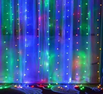 China Led Curtain Light Wedding Party Garden Wall Decorations Indoor Outdoor Window Led Curtain Light for sale