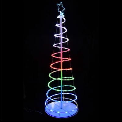 China Eco - Friendly Christmas Decor Fairy Lights Battery Operated Spiral Tree Light for sale