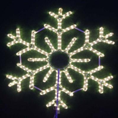 China Holiday Decoration Different Shape Snowflake Rope Pattern Light for sale