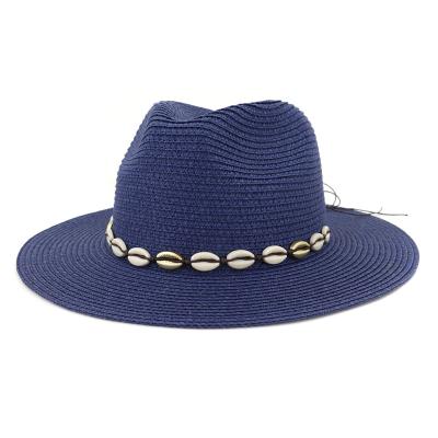 China Wholesale Custom Embroidered Picture Fashion Decoration Sun Straw Panama Hat for sale