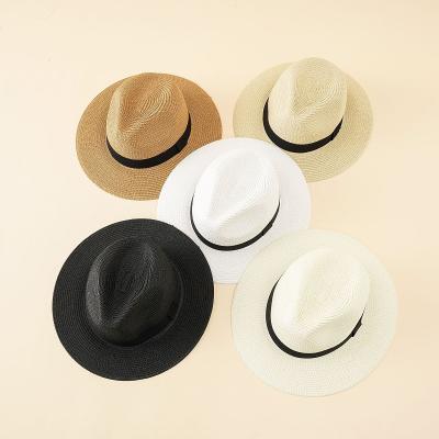 China Custom Wide Brim Panama Straw Beach Hat Outdoor Sun Protection Hat Outdoor Hats for sale