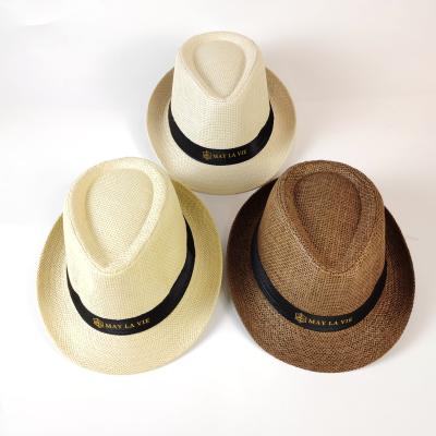 China Fashion\Summer Men's Straw Felted Hat Custom Hat Wholesale Adult Simple Comfortable\Durable Beach Hats for sale