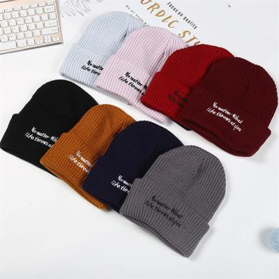 China JOINT Wholesale Custom Embroidered Knit Acrylic Hat Blank Beanies Winter Hats for sale