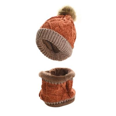 China Fashion\Wholesale Custom Warm Winter Knitted Hat Set Comfortable And Pom Pom Beanie Scarf\Durable for sale