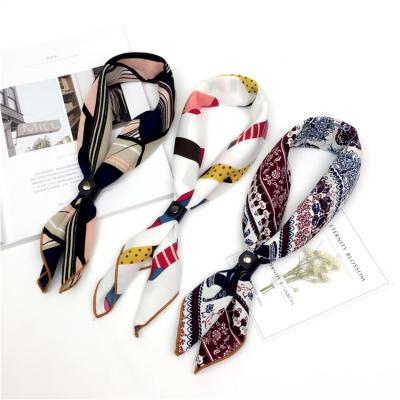 China Women Square Scarves Soft Soft Feeling Wholesale Fashion Custom Design Silk Scarf for sale