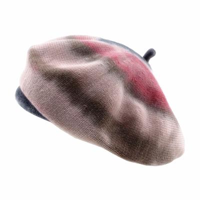 China Fashion\Wholesale Custom Tie Dye Beret Women Comfortable\Durable Colorful Fashion Berets for sale