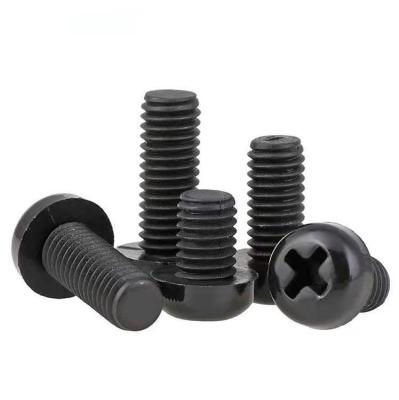 China Pan Factory Price In Stock Black Cross Polyamide Polyamide High Quality Nylon Plastic Head PA66 Screw for sale