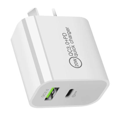 China EU Plug USB C Optional US EU Plug Wall Charger PD 20W Mobile Phone Adapter Quick Quick Chargers QC 3.0 For iPhone 13 12 11 For Samsung for sale