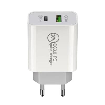 China Optional Dual Port Type C C+ 40W PD EU Plug 20W USB Fast Charger Dual PD Travel Charger For iPhone 12 for sale