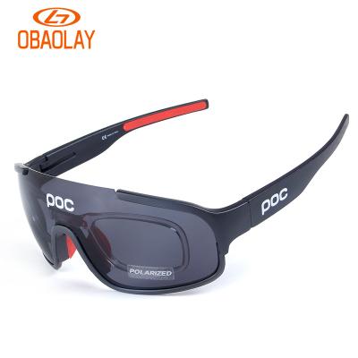 China Outdoor Sport Polarized Lightweight Eyewear Packing Tr90 Glass Men Women Uv400 Cycling Glasses With 3 Interchangeable Lens Mountain Cycling Sunglasses for sale