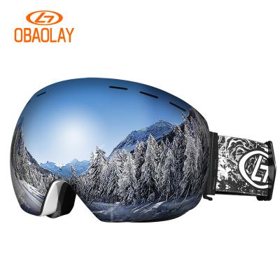 China Wholesale high hardness dual lens anti-fog composite ski goggles snow sports glass factory direct sales ski goggles for sale