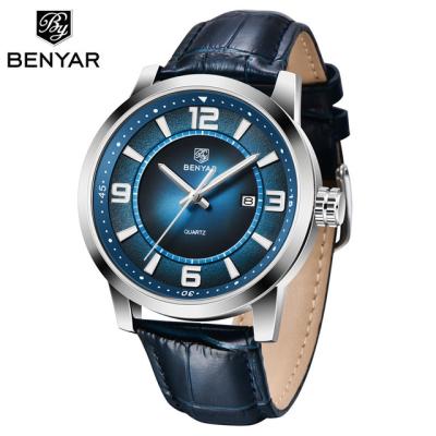 China 5168 Benyar day/date men's watches brand quartz luxury watch for men business wristwatch men waterproof sport watch for sale