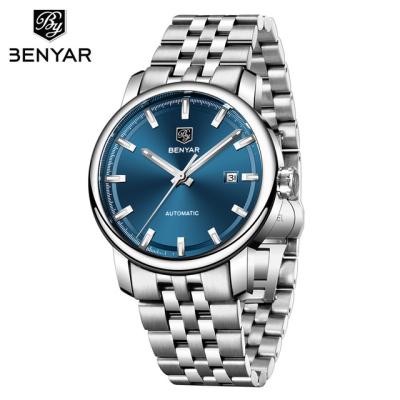 China Benyar 5144 Automatic Date Men Watch Brand Automatic Mechanical Male Top Luxury Military Army Clock Business Genuine Leather Wristwatch for sale