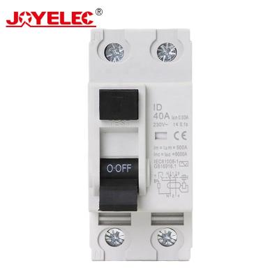 China China Supplier Circuit Breaker Residual Current ID 2P 16A 20A 25A 32A 40A 63A 230V 30MA 100MA Electronic Magnetic AC RCD RCCB 6KA for sale