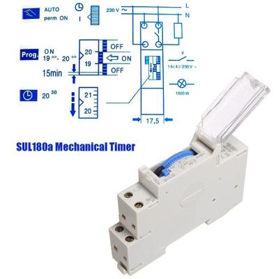 China SUL180a 24 Hours Timer Switch Analog Time Switches SUL160a Battery Operated 24 Hours Timer Switch 16A Resistance for sale