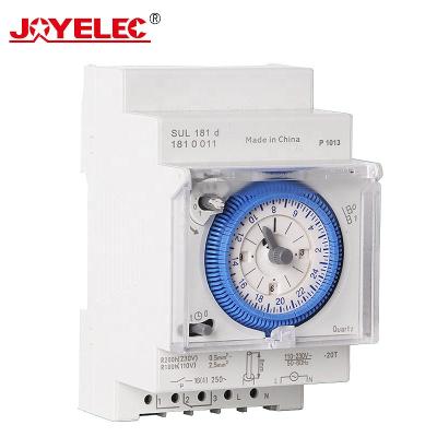 China Good Price 110-230V Electric 24 Hours Din Rail Programmable Automobile Off Timer Switch Mechanical SUL181D With Battery SUL181D for sale