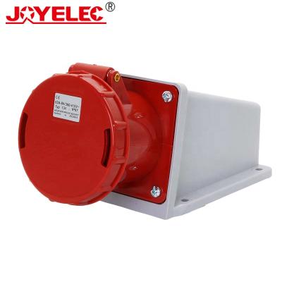 China JOYELEC Water Proof Coupler 380-415V 3P+E Waterproof Socket Receptacle Industrial Connector IP67 63A for sale