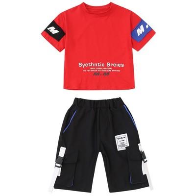 China Baby Boy Kids Hip Hop Summer Casual Baby Clothing Sets Wholesale Cotton Short Sleeve Kid T-shirt+Pants for sale