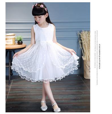 China Anti-wrinkle low price wholesale high quality girls princess sleeveless dresses for kids for sale