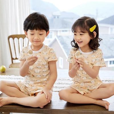 China Foreign trade casual children's summer clothing short-sleeved suit two-piece suit for sale