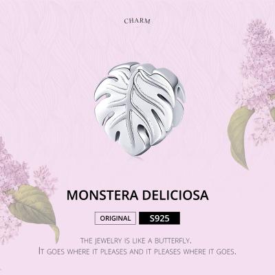 China Hiphop Good Quality Monstera Bracelets Mens Sliver Bracelet Women Platinum Plating Solution 925 Pendant for sale