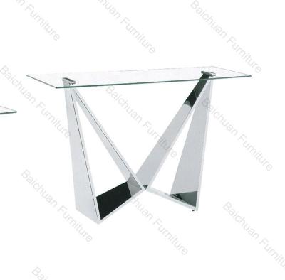 China Modern Fashion design restaurant Stainless Steel  console table for sale