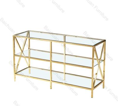 China Modern Entry table console living room stainless steel modern furniture console table with marble top console mirror table for sale