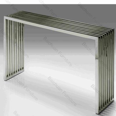 China Modern Light luxury stainless steel marble entrance table living room door partition table gold console home furniture for sale