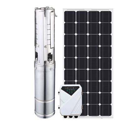 China Excellent Quality Energy Saving Agricultural Long Life Submersible Irrigation Pump 110V Big Flow And High Lift Solar Pump for sale