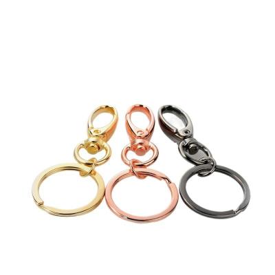 China Multifunctional Retail Industry Manufactures Factory Supplies Swivel Hook Lobster Clasp Lanyard Hook For Work Card Bag Hook Metal Key Chain for sale