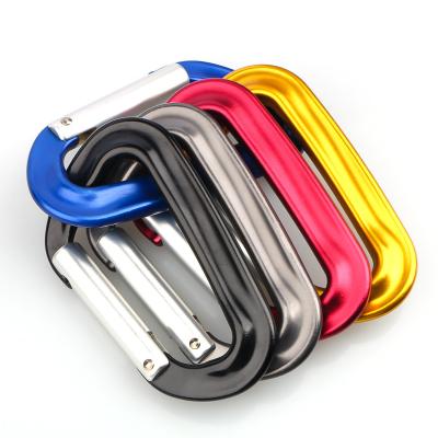 China Hot-sale lightweight straight door hanging accessories D shape carabiner for head chain hammock for sale