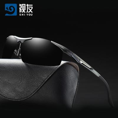 China Chinese Professional Factory Fashion Sunglasses Half Frame UV400 Recycling Sunglasses For Men for sale