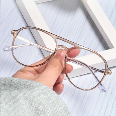 China Brand Designer TR90 Double Beam Optical Glass Round Frame For Eye Glasses for sale