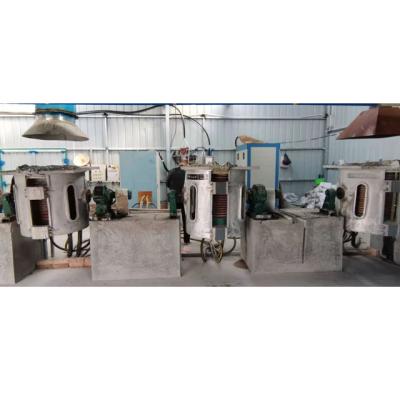 China Metal Melting Scrap 300kg 500kg 1Ton Cans Electromagnetic Induction Metal Melting Furnace en venta