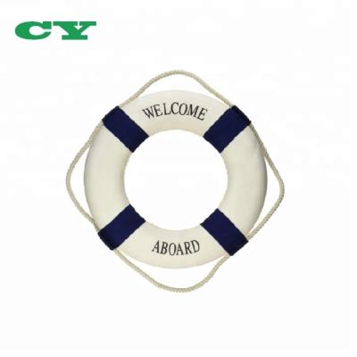 China Fabric Home Decor Home Decor Aboard Life Ring Navy Accent Nautical Decor for sale