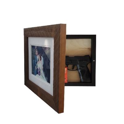 China Handmade Wood Gun Concealment Picture Frame Pistol Concealment Picture Frame For Firearms for sale