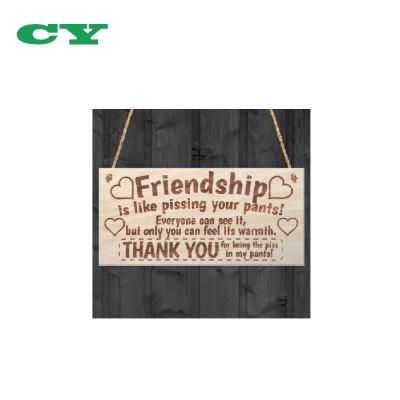 China Best Friend Wooden Plaque Shabby Chic Gift Friendship Sign Friendship Sign for sale