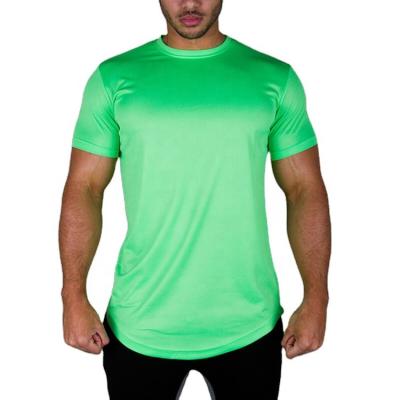 China Men's Aplet T-shirts Polyester Mesh Workout Short Sleeve Sportswear T-shirt Quick Dry Crew Neck Gym T-shirt For Man for sale