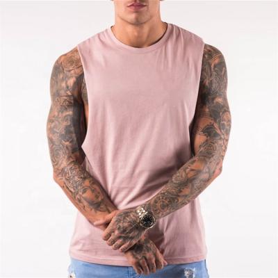 China Custom 100% Boy's Gym Tank Top Men's Tank Tops QUICK DRY Stringer Plus Size Men Simple Wholesale White Vest Tank Tops for sale