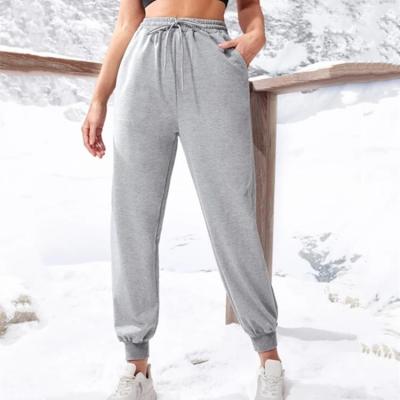 China Anti-pilling 2022 Newest Style Girls Spandex Fleece Joggers Women Knit Suit Wholesale Custom Logo Pants Plain Jogger Pants Jogger Sets for sale