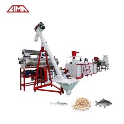 Cina Factory DGP90 500-600kg Wet Way Fish Feed Line Fish Food Pellet Machine Processing Extruder Floating Fish Feed Production Line in vendita