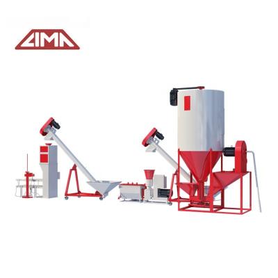 Cina Shrimp Feed Processing Plant Poultry Feed Pellet Maker Shrimp Feed Animal Food Pellet Making Machine Mixer and Pellet Machine for Animal Feed in vendita